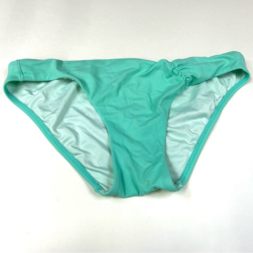 Victorias Secret Medium Unforgettable Bikini Bottoms Cheeky Solid Blue 6U8 #0080